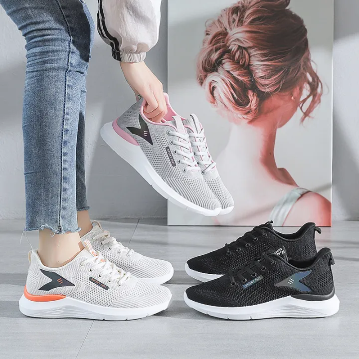 Women's%20Flying%20Woven%20Sneakers%202024%20New%20Breathable%20Casual%20Shoes%20Fashion%20Korean%20Version%20Running%20Tide%20Shoes%20Foreign%20Trade%20Wholesale%20Women's%20Shoes%20-%20Image%203