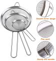 Food Strainer set of 3 stainless steel 304 grade strainer fine mesh strainer. 