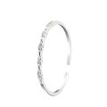 Zircon thin hoop ring, delicate luxury small diamond ring, engagement proposal, sweet wind row diamond gold-plated thin finger ring. 