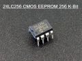 24LC256P 24LC256 Serial CMOS EEPROM 256KB 32Kx8 Microchip Serial EEPROM IC DIP-8 Package I2C Bus IC.