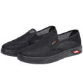 Summer old Beijing cloth shoes for men, middle-aged and elderly fathers, breathable mesh shoes, soft soles, non-slip, one foot pedal, driver's work single shoes. 