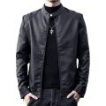 Fashion Classic Faux Pu Fashion Leather Jacket Biker Men Coats Top Grade New Brand Designer Streetwear Casual Mens Clothing. 