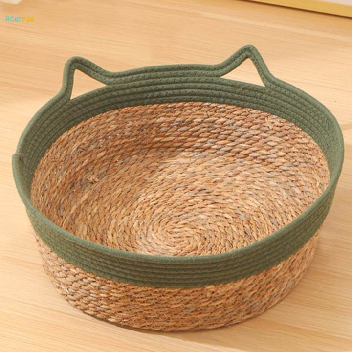 Cat%20Bed%20Basket%20Cool%20Cat%20Scratcher%20Durable%20Weaving%20Pet%20Cat%20Bed%20for%20Cats%20Puppy%20green%2045cmx15cm%20-%20Image%207