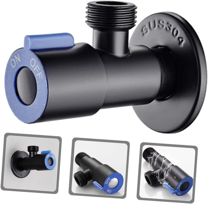 304%20Stainless%20Steel%20Angle%20Stop%20Valve%20Pure%20Copper%20Valve%20Core%20Hot%20and%20Cold%20Water%20Angle%20Valve%20Stop%20Valve,%20for%20Bathroom%20&%20Toilet%20%5BBlack%5D%20-%20Image%208