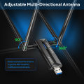 EDUP WiFi 6E Wireless Network Card 3000Mbps USB 3.0 WiFi Adapter Tri-Band 2.4G 5G 6G High Gain Antenna Wifi Receiver Dongle.