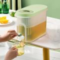 3.9L Cold Water Bottle With Faucet Lemon Bottle Drinkware Kitchen Iced Drink Fruit Tea Drink Cool Water jug For Outdoor Camping.
