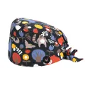 Sweat Absorbant Dust Proof Scrub Cap Buttons Adjustable Hat. 