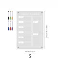 Qiunery Acrylic Calendar For Fridge Magnetic Weekly Planning Board Clear Memo Note Board With 6 Markers For Office Home School. 