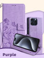 Butterfly Pattern PU Leather Flip Wallet Case for iPhone 17 16 15 14 13 Pro Max 12 11 XR XS with Card Slots Soft TPU Protective Cover.