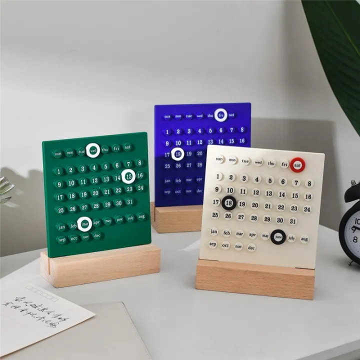 Wooden%20Desk%20Calendar%20Perpetual%20Calendar%20Retro%20Home%20Unique%20Gifts,Month%20Date%20Display,%20Desk%20Decorations%20for%20Office%2013.5%20X%2018cm%20Pink%20-%20Image%208