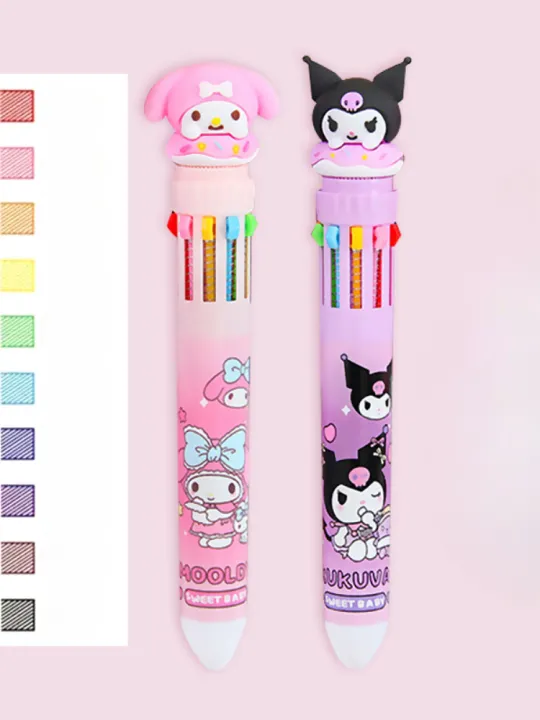 Sanrio%20Press%20Ten%20Color%20Ballpoint%20Pen%20Cartoon%20Kawaii%20Kuromi%20Multi-color%20Students%20Gel%20Pen%20Melody%20Sanrio%20Stationery%20Write%20Cute%20Pens%20-%20Image%207