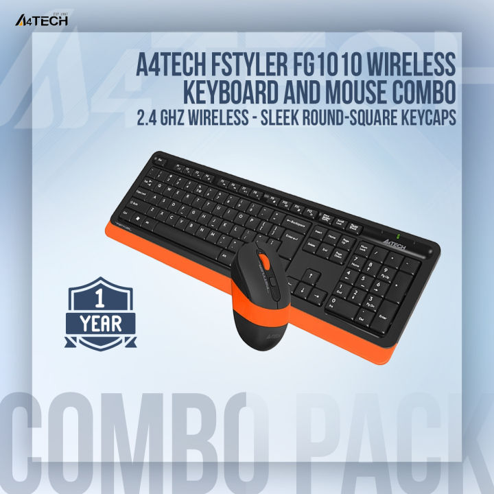 A4TECH%20Fstyler%20FG1010%20Wireless%20Keyboard%20And%20Mouse%20Combo%20-%202.4%20GHz%20Wireless%20-%20Sleek%20Round-Square%20Keycaps%20-%201000/1600/2000%20DPI%20-%20Grey/Blue/Orange%20-%20Image%204