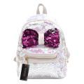 Shining Sequins Bowknot Women Backpack Girls Small Party Shoulder Schoolbag.