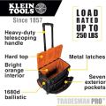Klein Tools 55473RTB Rolling Tool Bag, Tradesman Pro Tool Master, 250lbs Load Rated AEPJS3 Bluetooth Jobsite Speaker.