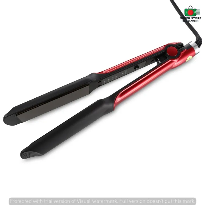 Kemei%20KM%20531%20Professional%20Hair%20Straightener%20Wet%20Dry%20Ceramic%20Coating%20Electric%20Hair%20Straightener%20Fast%20Heating%20Styling%20Tool%20Black%20Red%20-%20Image%202