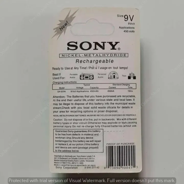 Sony%20cycle%20Energy%209V%20rechargeable%20battery%20450mAh%20-%20Image%204