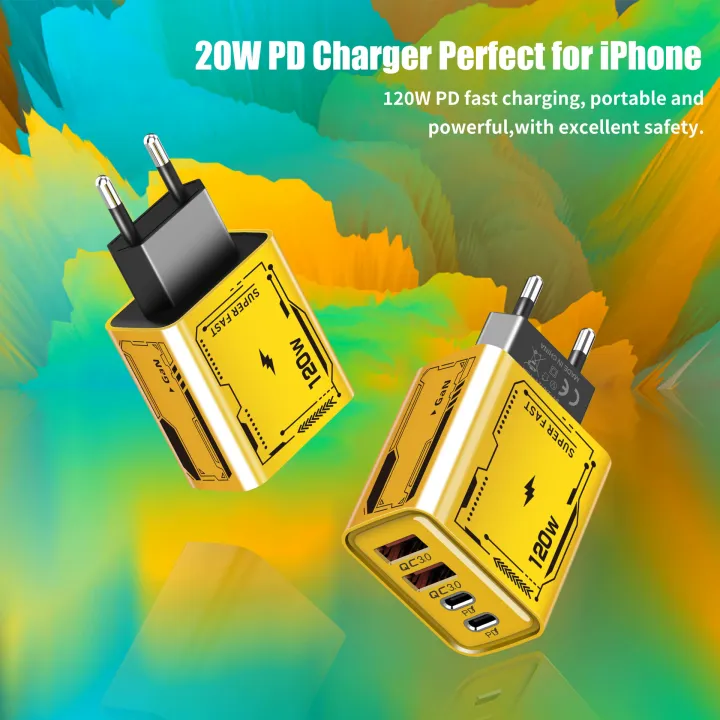 TIMACK%C2%AE%204%20Ports%20Fast%20Charger%20Type%20C%20Quick%20Charge%203.0%20USB%20C%20Wall%20Charger%20Adapter%20For%20iPhone%20Samsung%20Xiaomi%20mi%20PD%20USB%20Fast%20Charging%20-%20Image%203