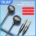 3.5mm Audio Microphone Dual Plug Wired Headphones 3m/2m In Ear Headset Wired Earphones Desktop Computer PC Bass Stereo Earbuds. 