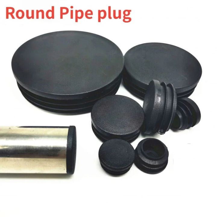 Round Steel Pipe Plastic Hole Plug Insert End Cap Furniture Chair Leg Cover Metal Tubing Alloy Ladder Glide Protection