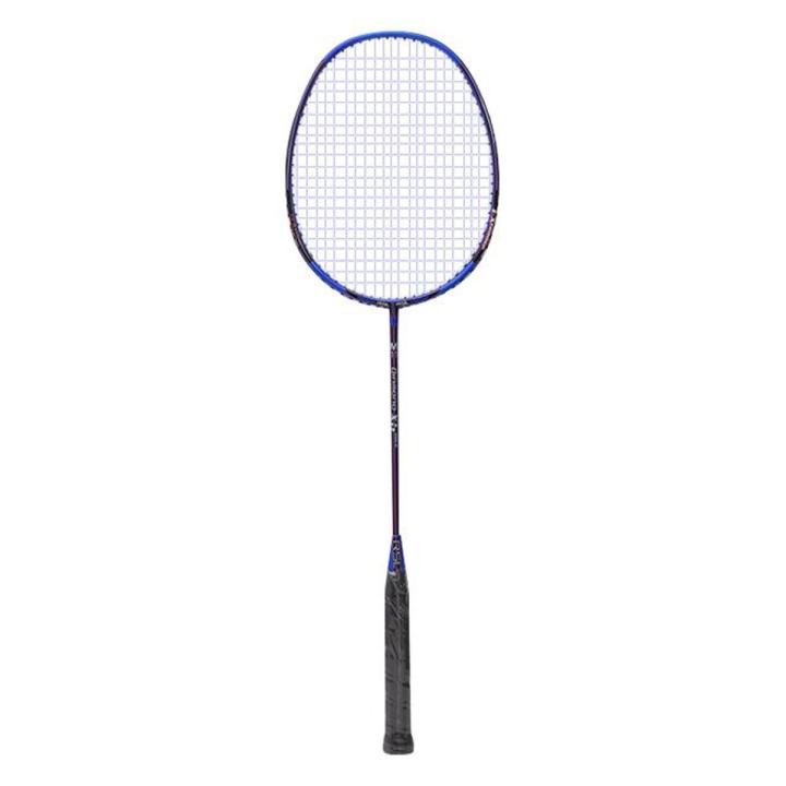 Millennium 8: Diamond X5 Cold Carbon Fiber Badminton Racket - Black and Blue