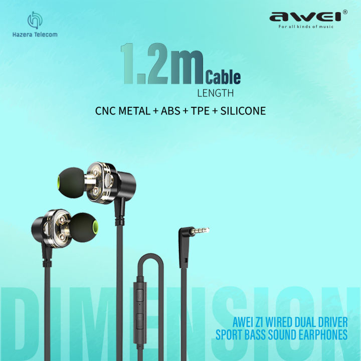 AWEI%20Z1%20Wired%20Earphone%20Dual%20Driver%20Headset%20Sport%20Bass%20Sound%20Earphones%20With%20Mic%20%20MP3%203.5mm%20Jack%20-%20Image%204
