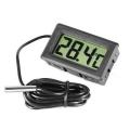 Digital Temperature Meter- Black. 