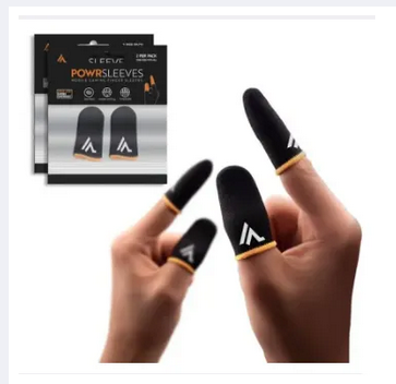 {2pice) Mobile Finger Sleeve With Logo/Press Trigger Game Controller Sweatproof Gloves for Mobile Gaming / Finger Sleeves With Logo