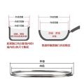 Pot Cover Tempered Glass Cover Stainless Steel Wok Lid Flat Pot Cover Universal Cooking Pot Cover Non-Stick Pot Cover.