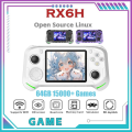 RX6H Retro Handheld Video Game Console 64GB Storage 15000+ Built-in Games 3.5" IPS Screen Linux Pocket Player 20+ Emulators C. 