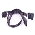 5pin 1 To 3 Sata 15pin Female Psu Power Supply Cable For Cooler Master Silent Pro Gold 1200w Modular.