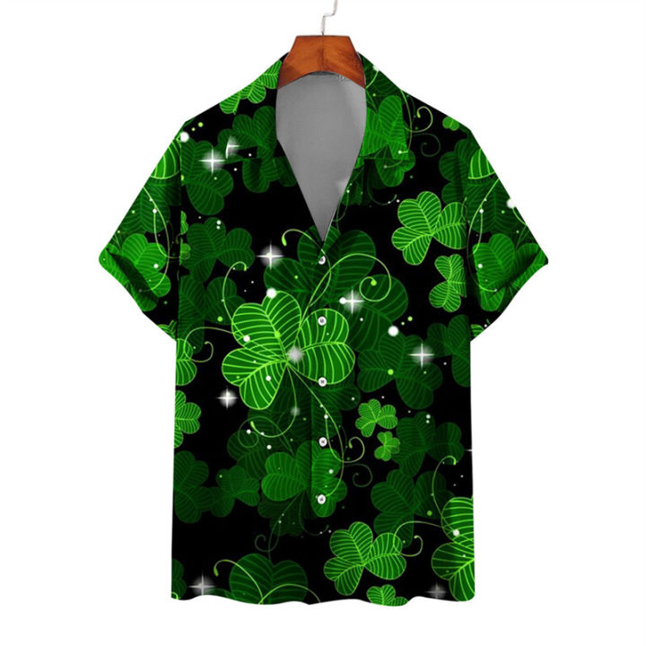 Hawaii%20Men's%20Beach%20Shirts%20Men%20Women%20Couple's%20Shirt%20Four-leaf%20Clover%203d%20Printed%20Lapel%20Short%20Sleeve%20Shirt%20Floral%20Shirts%20Tops%20-%20Image%207