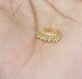 Elegant Gold & Silver Plated Nose Pin with Sparkling CZ Stones – Minimalist Nose Ring for Everyday Glam". 