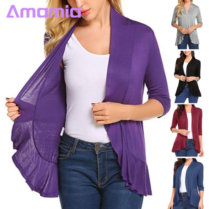 Amamia%20Lady%20Cardigan%20Long%20Sleeves%20Loose%20Ruffle%20Women%20Cardigan%20-%20Image%209
