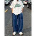 Japanese-StylecityboyJeans Men's National Fashion All-Match Loose Cargo Wide LeginsMen's and Women's Casual Pants.