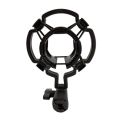 Universal Black Plastic Studio Microphone Shock Mount Desktop Holder Stand for Condenser Microphone Plastic Materials. 