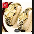 Olevs 9931 Luxury Fashion Stainless Steel Imported Wuartz couple Man for women watch.