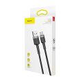 Baseus Cafule Cable CATKLF-BG1 Durable Nylon Braided Wire USB Type-C QC3.0 3A 1M Black-Grey.