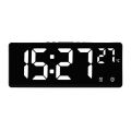 Voice Control Digital Alarm Clock Temperature Dual Alarm Snooze Desktop Table Clock Night Mode 12/24H LED Clock Watch. 