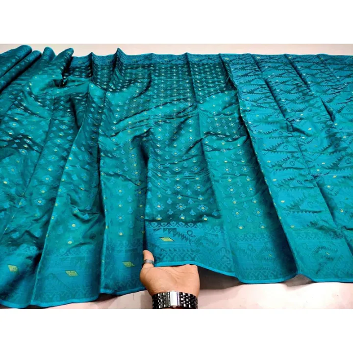 Light%20Green%20Colour%20Half%20Silk%20Traditional%20Tangail%20Nakful%20Jamdani%20Saree%20For%20Women%20No%20Blouse%20Piece%20-%20Image%202