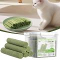 60/80 pcs Cat Grass Teeth Grinding Stick Pet Snacks Hairball Removal Mild Hair Row Ready To Eat Cat Teeth Cleaning Sticks. 