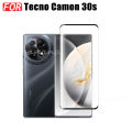 3 in 1 Tecno Camon 30S Shockproof Phone Case With Magnetic Wireless Charging Sticker +Full Coverage Tempered Glass Screen Protector +Lens Film. 