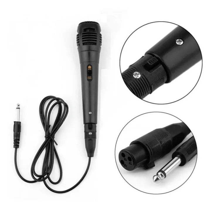 Microphone%20For%20Speaker%20Vocal%20Microphone%20For%20Karaoke%20With%20On/Off%20Switch%20Includes%2014.8ft%20XLR%20To%201/4''%20Connection%20Black%20-%20Image%206