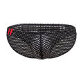 Sunnyheart Men Low Waist Briefs Low-rise See-through Hollow Out Lifting U-convex Men Briefs Men Low-rise Briefs. 