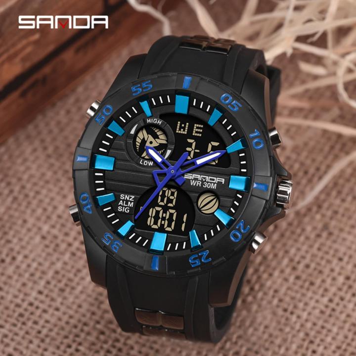SANDA%20Produk%20Baru%20Kreatif%20Jam%20Tangan%20Pria%20Fashion%20Olahraga%20Jam%20Tangan%20Pria%20Tahan%20Air%20Digital%20QUARTZ%20Watch%20Merek%20Mewah%20Dual%20LED%20Display%20Watch%20-%20Image%202