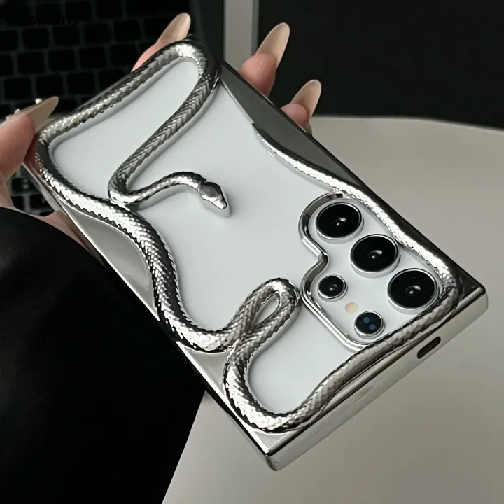 Fashions%20Luxury%20Plating%203D%20Hollow%20Snake%20Phone%20Case%20For%20Samsung%20S25%20S24%20S22%20S23%20Ultra%20FE%20A56%20A36%20A26%20A16%20A06%20A55%20Fashion%20Soft%20Shockproof%20Cover%20-%20Image%204