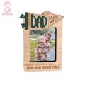 Car Photo Frame Decoration Best Dad Ever Photo Frame Car Visor Clip Diy Wooden Picture Frame Holder Desktop Decoration Father's Day Dad Birthday Festival Gift Top Choice for Easy Installation Photo.