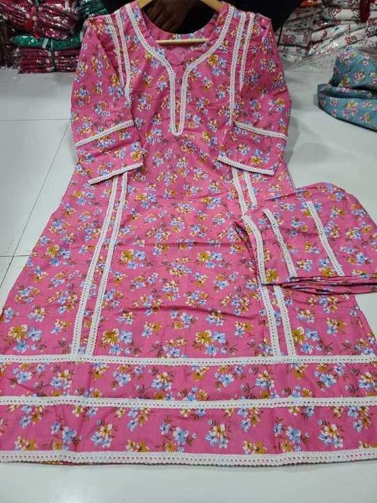 Ready Made Cotton Stitched Fashionable Long Salwar Kameez For Stylish Women / Girls ( 2 Pcs )