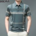 Polo Shirt Men Summer Casual Stripe Polo Tee Shirt Loose Thin Male Polos Shirts Tops. 