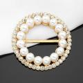 Headscarf Buckle Pearl Rhinestone Crystal Clothes Corner Silk Scarf Shawl Brooch Yao Store.