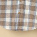 Children Baby Girl Boy T-shirt Clothes Fall Winter Clothing Casual Lapel Shirt Long Sleeves Check Single-breasted Tops. 